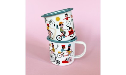 Tasse en émail VELO  - OMM Design - Petit Toi Lausanne