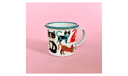 Tasse en émail  CHAT - OMM Design - Petit Toi Lausanne