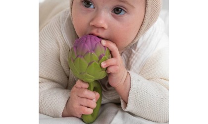 Rattle and teething toy for baby - Artichoke - Oli & Carol - Petit Toi