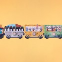 Puzzle train aux animaux et jeu en bois - My little train - Londji