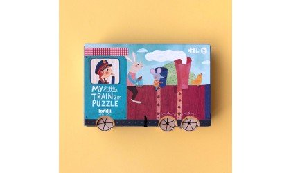 Puzzle train aux animaux et jeu en bois - My little train - Londji