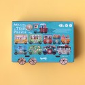 Puzzle train aux animaux et jeu en bois - My little train - Londji