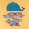 Creative game for children: The whale and the fish