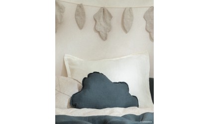 coussin - nuage - lin français - bleu vert - nobodinoz - lausanne