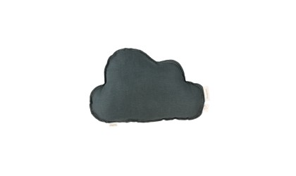 coussin - nuage - lin français - bleu vert - nobodinoz - lausanne