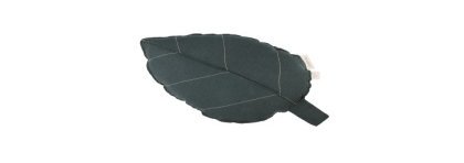 cushion - leaf - french linen - green blue - nobodinoz - lausanne