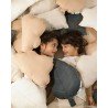cushion - leaf - french linen - green blue - nobodinoz - lausanne