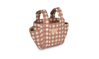 Hyde park stroller organizer bag - TERRACOTTA CHECKS ¦ NOBODINOZ