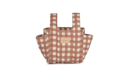 Hyde park stroller organizer bag - TERRACOTTA CHECKS ¦ NOBODINOZ