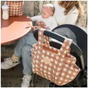 Hyde park stroller organizer bag - TERRACOTTA CHECKS ¦ NOBODINOZ