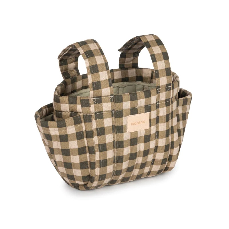 Hyde park stroller organizer bag - GREEN CHECKS ¦ NOBODINOZ