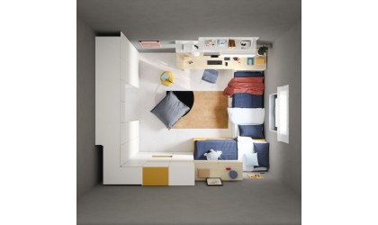 Customized Teenage Bedroom : Nidi Italian Furniture -  Lausanne
