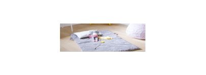 Tapis d’éveil – Lapins & Étoiles – Gris