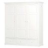 Wardrobe 3-door White - Seaside Oliver Furniture - Petit Toi