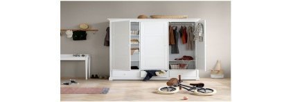 Wardrobe 3-door White - Seaside Oliver Furniture - Petit Toi