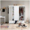 Wardrobe 3-door White - Seaside Oliver Furniture - Petit Toi