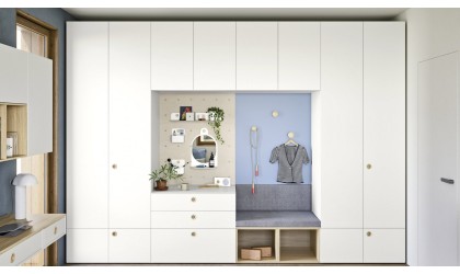 Modular kids wardrobe hinged doors - Nidi by Battistella - Petit Toi