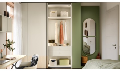 Kids modular Wardrobe - White- Oliver Furniture - Petit Toi Lausanne