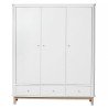 Kids wardrobe - White/Oak (3 doors)  - Oliver Furniture - Petit Toi