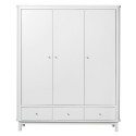 Kid Wardrobe - White (3 doors)  - Oliver Furniture - Petit Toi