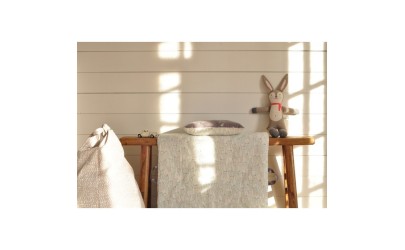 Tapis d’éveil – Lapins & Étoiles – Gris