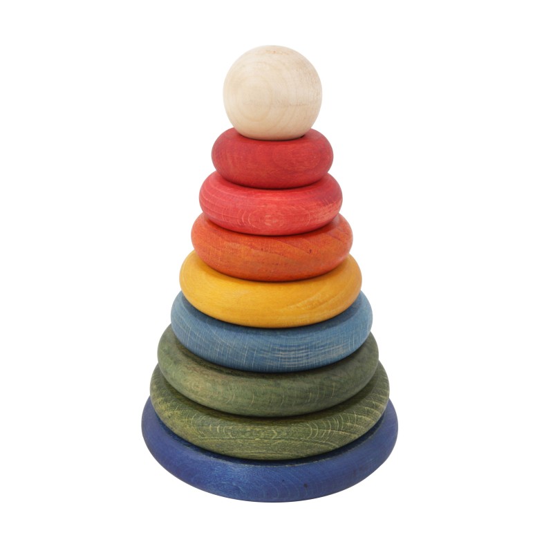 Anneaux empilables Arc en ciel - Wooden Toys