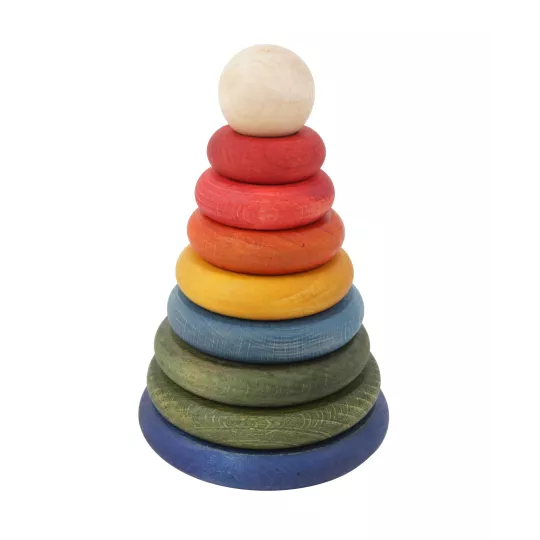 Stacking rings Rainbow - Wooden Toys