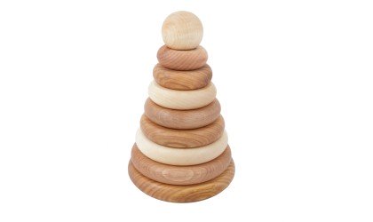 Stacking rings Wood Natural - Wooden Toys