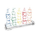 Montessori stacking toy - Rainbow