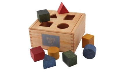 Jouet Montessori en bois - Boîte de trie Arc-en-ciel