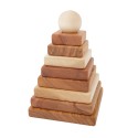 Wooden stacking toy - Pyramid Natural - Wooden Story