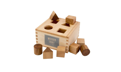 Montessori toy - Sorting box Natural wood