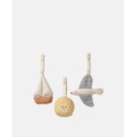 Lot de 3 jouets d'eveil en lin eco - voiliers DEAR APRIL