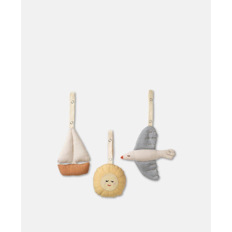 Set of 3 eco linen toys - sailboats DEAR APRIL