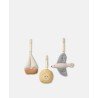 Set of 3 eco linen toys - sailboats DEAR APRIL