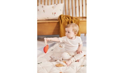Lot de 3 jouets d'eveil en lin eco - Oiseaux coeur DEAR APRIL