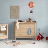 Wooden Nursery changing table 3-drawer OAK - Oliver Furniture