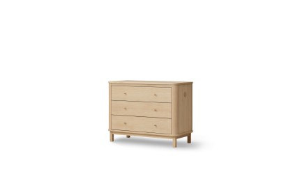 Wooden Nursery changing table 3-drawer OAK - Oliver Furniture