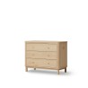 Wooden Nursery changing table 3-drawer OAK - Oliver Furniture