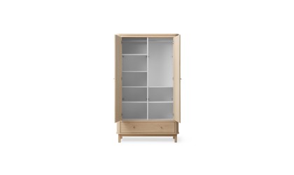 2-door oak children's wardrobe - Natural Wood