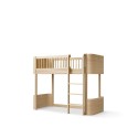 Woodeb low loft bed for children - Wood Mini Collection - Oak
