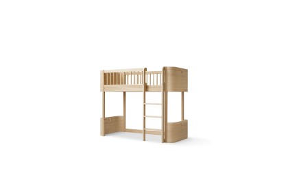 Woodeb low loft bed for children - Wood Mini Collection - Oak