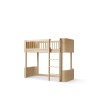 Woodeb low loft bed for children - Wood Mini Collection - Oak