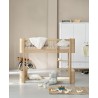 Woodeb low loft bed for children - Wood Mini Collection - Oak