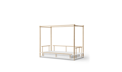 Lit Montessori à baldaquin Blanc/Chêne - Oliver Furniture