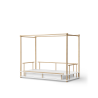 Wood canopy bed, white/oak - Oliver Furniture