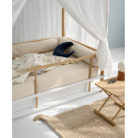 Lit Montessori à baldaquin Blanc/Chêne - Oliver Furniture