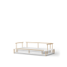 Wood montessori bed, white/oak - Oliver Furniture