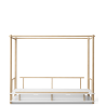 Wood canopy bed, white/oak - Oliver Furniture