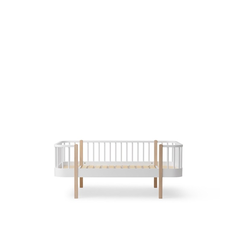 Lit de jour en bois pour enfant - blanc/chêne -30%